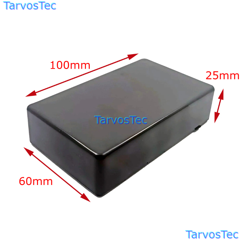 CAJA DE PLASTICO NEGRO 100x60x25mm