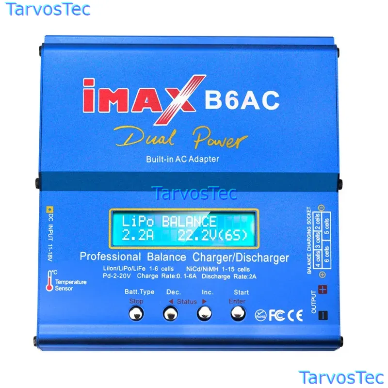 CARGADOR DE BATERÍA IMAX  B6AC, 80W, 6A