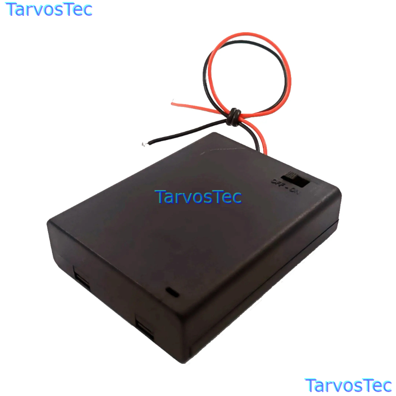 CAJA DE PLASTICO PORTAPILAS 4 AAA